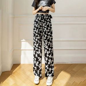 <span class=keywords><strong>Pantalon</strong></span> décontracté pour <span class=keywords><strong>femme</strong></span> du Sud-Est asiatique, coupe droite, <span class=keywords><strong>taille</strong></span> <span class=keywords><strong>haute</strong></span>, imprimé, ample, à jambes larges, toutes saisons - Product Image 6