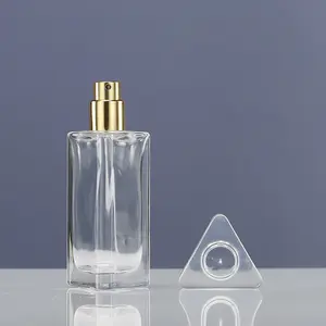 China Manufacturer Hot Selling And Beautiful Square Luxury Exquisite Glass Perfume Bottle