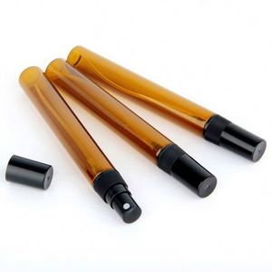 Custom LOGO 10ML <b>Amber</b> <b>Glass</b> Perfume <b>Bottle</b> Refillable Empty Atomizer with Spray Cap Beautiful Cosmetics Container - Product Image 5