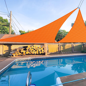 Voile d'ombrage triangulaire orange 3x3x3m pour <span class=keywords><strong>jardin</strong></span>, patio, abri <span class=keywords><strong>de</strong></span> voiture, piscine, protection solaire - Product Image 5