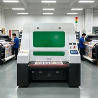 Machine de découpe laser DTF pour rouleaux de film, laser CO2 100W, conception fermée, double tête et configuration flexible, découpe multi-matériaux
