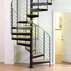 Prima Escalera <span class=keywords><strong>de</strong></span> estilo industrial Marco <span class=keywords><strong>de</strong></span> acero negro Diseño <span class=keywords><strong>de</strong></span> banda <span class=keywords><strong>de</strong></span> rodadura abierta Escalera Almacén Conversión <span class=keywords><strong>de</strong></span> loft - Product Image 3