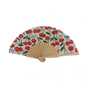 Abanicos de Madera de 23cm al por Mayor, Hechos a Mano con Patrones Coloridos, 18 Unidades con Asas, Novedad, Personalizables, para Promociones y Decoraciones - Product Image 3