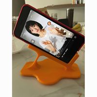 Support de téléphone réglable pour position latérale, support de bureau en plastique pour usage domestique, options de couleurs orange, rouge, noir, blanc