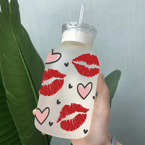 Vinilos Decorativos para Tazas Uv Dtf de 16oz, Diseño Floral 'Momento de Confesión Apasionada', Adhesivos con Logotipo 'Amor Tierno' para la Vida Diaria - Product Image 4
