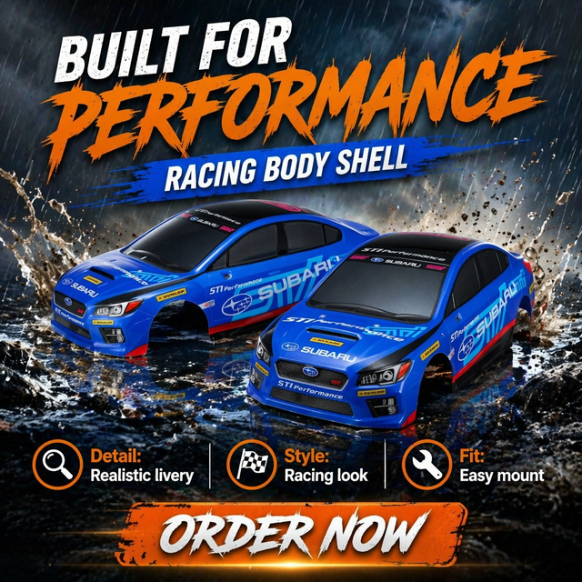 Meiteda E01 RC Car Body Shell 1/10 Color-printed Blow Remote Control Car Face Model Cutting PVC/PET/PC/PP/ABS