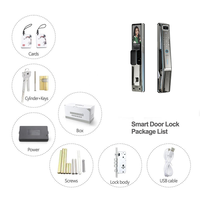 Sistema de Hogar Inteligente, Seguridad Totalmente Automática, Aplicación J-link, Cerradura de Puerta Digital Inteligente sin Llave Eléctrica para Apartamento, Huella Dactilar, RFID