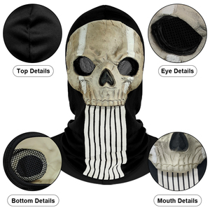 Máscara de Látex de Calavera de Demonio con Textura de Call of Duty, para Halloween, Casa Embrujada, <span class=keywords><strong>Escape</strong></span> Room, Personalizable - Product Image 3