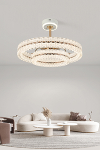 Ventilateur de plafond LED de luxe moderne avec lumière, lustre ventilateur <span class=keywords><strong>pour</strong></span> salle de banquet, hôtel, hall, villa, salon, salle à manger, éclairage décoratif - Product Image 2