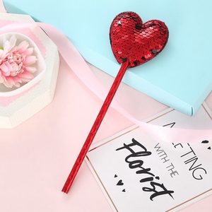 Cadeaux promotionnels, stylo gel brillant en tissu pailleté en forme de cœur de couronne coréenne - Product Image 6