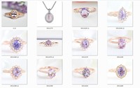 Bague en argent sterling 925 pour femme, best-seller, bijoux Margulse, bague en quartz lavande naturel