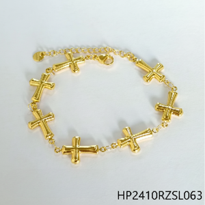 Set di gioielli eleganti di Design elegante alla moda da donna in acciaio inossidabile placcato oro a forma di foglia accessori di moda - Product Image 1