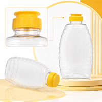 Bouteille Distributrice de Miel en Plastique PET Transparent de Qualité Alimentaire avec Bouchon Flip-Top Anti-Fuite – Vente en Gros