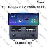 Cadre de tableau de bord de navigation GPS AIJIA 12,3 pouces pour Honda CRV 2008-2011, cadre d'écran latéral étroit pour système audio multimédia