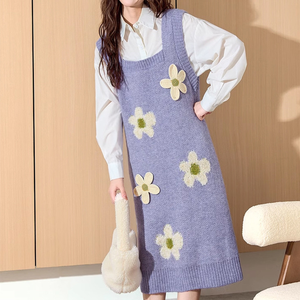 Abito Midi a matita autunnale lavorato a maglia <span class=keywords><strong>viola</strong></span> personalizzato - Product Image 5