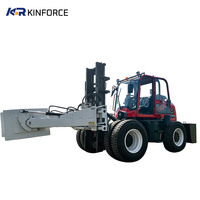 Harga Kompetitif Forklift 6 Ton 4WD untuk Medan Berat, Forklift Tugas Berat Off-road untuk Pekerjaan Pertanian Luar Ruangan