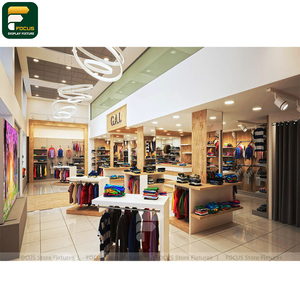 Porte-vêtements en métal brossé pour présentation de vêtements, présentoir de magasin de prêt-à-porter - Product Image 1