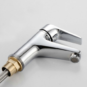 Grifo monomando cromado para lavabo, de montaje en encimera, con válvula de cerámica, mezclador de un solo orificio para lavabo - Product Image 3