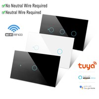 Nouvel arrivage Smart Ac Wifi Décorateur Interrupteurs Muraux Alexa Écran Tactile Lumière Autocollant ABS Matériel IP66 Niveau Double Pôle Max 10A