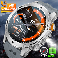 Montre connectée LIGE BWAK85 avec lampe torche extérieure, modes sportifs multiples, appels sans fil, moniteur de santé, télécommande caméra.