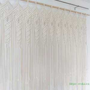 Decoración Personalizada para el Hogar, Cortina de Tela 100% Algodón de Estilo Moderno, Tapiz de Puerta Hecho a Mano de Vietnam - Product Image 3