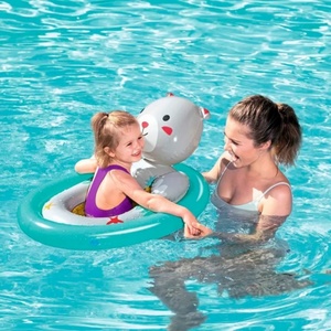PVC <b>Inflatable</b> Bear Oval <b>Float</b> with Diaper Animals with Backrest 71*56*36 CM for Children Swimming Pool Fun - Product Image 6