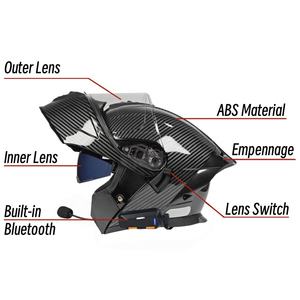 <span class=keywords><strong>Casque</strong></span> de <span class=keywords><strong>moto</strong></span> en fibre de carbone ABS le plus populaire, casques de <span class=keywords><strong>moto</strong></span> pour adultes, rabattables, garantie d'usine d'un an - Product Image 2