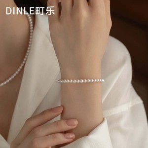 Pulsera de Perlas DINLE de 3-4 mm, Perlas de Imitación, Joyería para Mujer, Regalo - Product Image 1