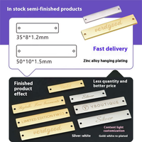 Étiquettes métalliques faites à la main pour bagages d'usine, logo personnalisé gravé, plaques métalliques pour sacs à main, sacs à main, vêtements, bagages