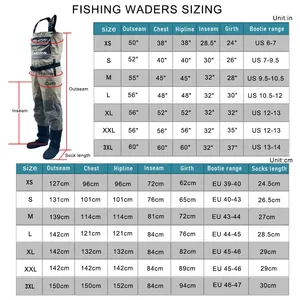 Cuissardes de pêche imperméables 4 couches pour hommes avec pieds intégrés, pour la pêche en rivière et la chasse, avec protection en néoprène anti-gravier - Product Image 3
