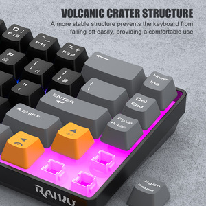 Clavier mécanique filaire RaiKu K68 à 68 touches avec rétroéclairage arc-en-ciel pour le jeu et le bureau - Product Image 5