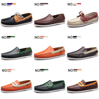 Mocassins Classiques en Cuir Haut de Gamme Personnalisables avec Logo, Légers et Tendance, Chaussures Bateau Formelles pour Hommes, Type Espadrilles