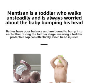 Casco de Protección Anticaídas para Bebés de Verano |   Ajustable y Transpirable |   Algodón Suave Lavable |   Aprendizaje de Caminata para Niños Pequeños - Product Image 5