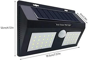 0.5W Outdoor Garden Yard Solar ABS Black Waterproof Emergency Security 40 <b>LEDs</b> PIR <b>Motion</b> <b>Sensor</b> Wall Lamp WDBD 5 Outdoor Waterp - Product Image 3