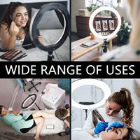 Anneau lumineux LED professionnel 14/18 pouces pour photographie, 60W, intensité réglable, température de couleur ajustable, support de téléphone, trépied, sac de transport