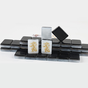 ชุดไพ่นกกระจอกอะคริลิคสีดำคุณภาพสูง พร้อมพิมพ์ลายตามสั่ง เกมกลยุทธ์คลาสสิกสำหรับเด็ก ครอบครัว และผู้ใหญ่ อายุ 8 ปีขึ้นไป - Product Image 3