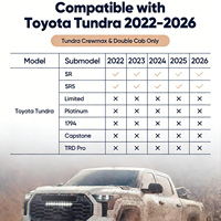Housses de siège modifiées pour Toyota Tundra SR SR5 2022-2026, housses de siège en cuir de luxe personnalisées, ensemble complet, housse de siège de voiture Tundra