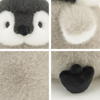 Peluche courte en coton PP, authentique, mignonne et douce, en forme de pingouin bébé ou d'ours polaire, coussin de confort pour enfants, taille unisexe réglable