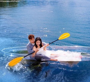 Waterplay ocio individual/doble persona <span class=keywords><strong>transparente</strong></span> PC canoa Kayak para Lago/Río remo equipo de entretenimiento 2 personas - Product Image 6