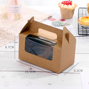 Cupcake bánh mì tráng miệng đóng gói giấy Hộp Quà Tặng thực phẩm các tông gói thực phẩm hộp bánh với cửa sổ tùy chỉnh giá rẻ thư mục dùng một lần - Product Image 6