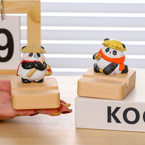 Creative Cartoon Panda Phone <b>Stand</b> Resin <b>Desktop</b> Decoration For Office And Gift - Product Image 4
