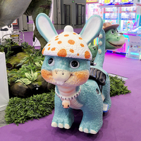 Juegos Mecánicos de Dinosaurios que Funcionan con Monedas para Niños en Centros Comerciales, con Batería