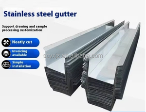 Tùy Chỉnh Thép Không Gỉ Mưa Máng Xối Hình Chữ U 304 Thép Không Gỉ Cấu Trúc Sân Thoát Nước Rãnh Với Tán - Product Image 2