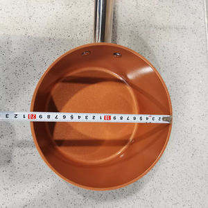 <strong>Copper</strong> Ceramic Coating Cookware <strong>Set</strong> with SS Handle Wok Pan and Fry Pan with Lid Nonstick <strong>Copper</strong> <strong>Saucepan</strong> <strong>Sets</strong> - Product Image 4