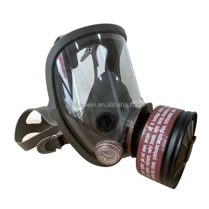 Respirador de cartucho de filtro doble de máscara de gas de cara completa antigas reutilizable industrial para pintar usando - Product Image 5