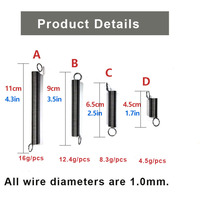 Kit de ressorts hélicoïdaux industriels pour réparation DIY (acier à ressort) – Direction hélicoïdale gauche, charge 5-55 lb, bobine extérieure