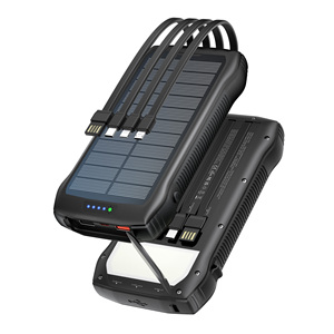 Batterie solaire portable 20000 mAh pour <span class=keywords><strong>l</strong></span>'extérieur avec batterie Li-Polymère, étanche, charge rapide, panneau de charge - Product Image 6