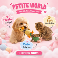 Jouet suspendu moderne en peluche de coton, mignon et couineur, en forme de canard de dessin animé, pour chats et chiens