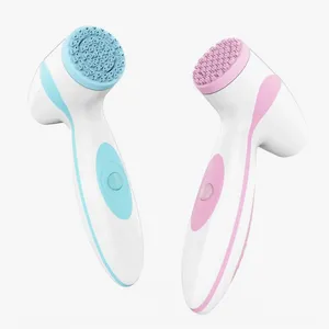 Sonic Vibration Electric Face Cleansing Brush Standing Silicone Facial Cleanser Produto USB Recarregável Silicone 3.7V 2 Horas