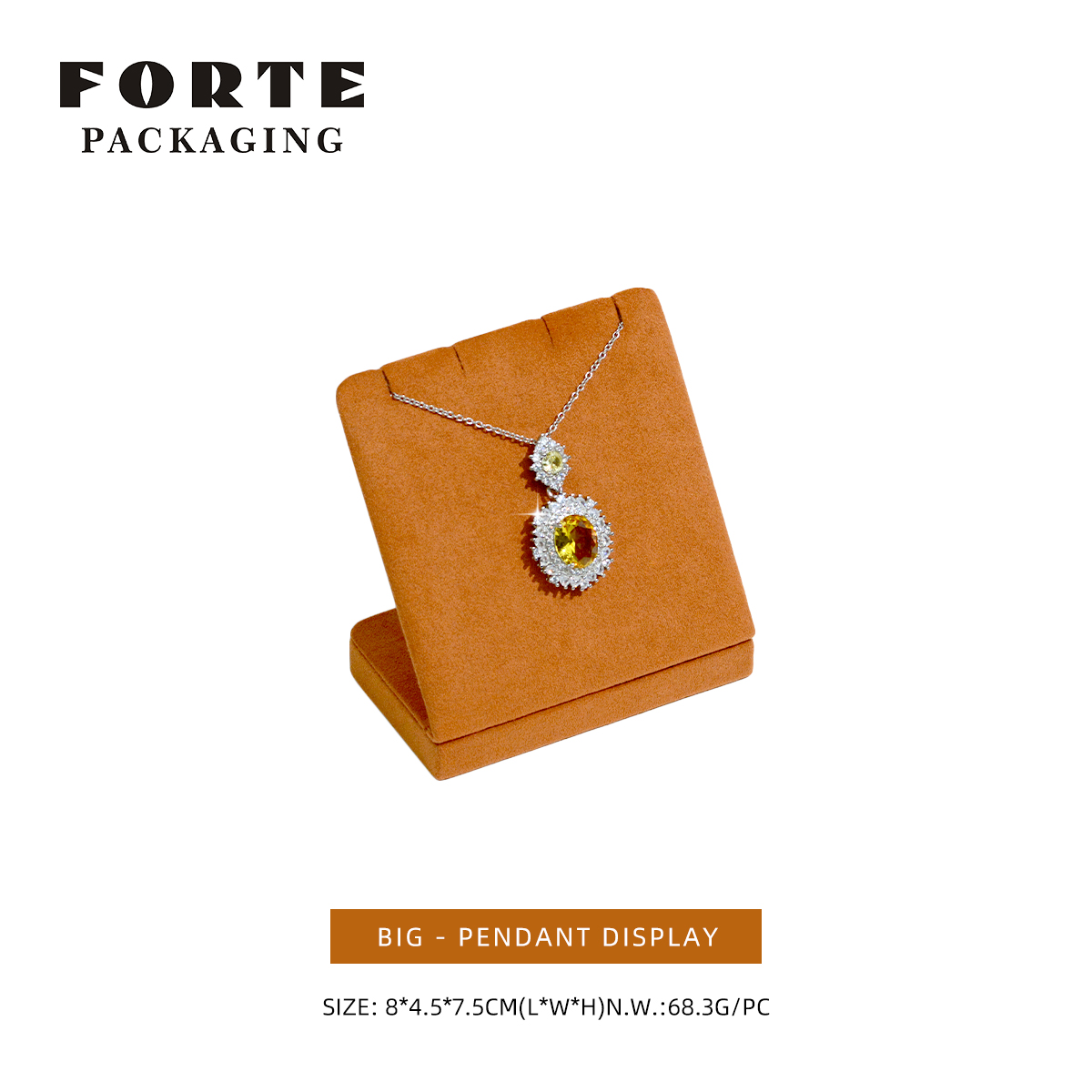 Présentoir à pendentif marron